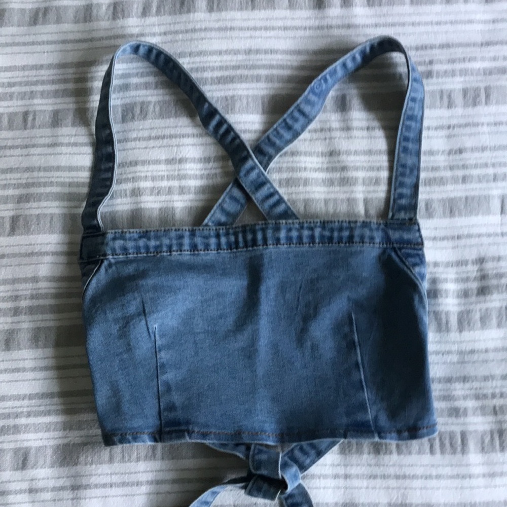 Superdown Leia denim crop top S - Picture 5 of 16